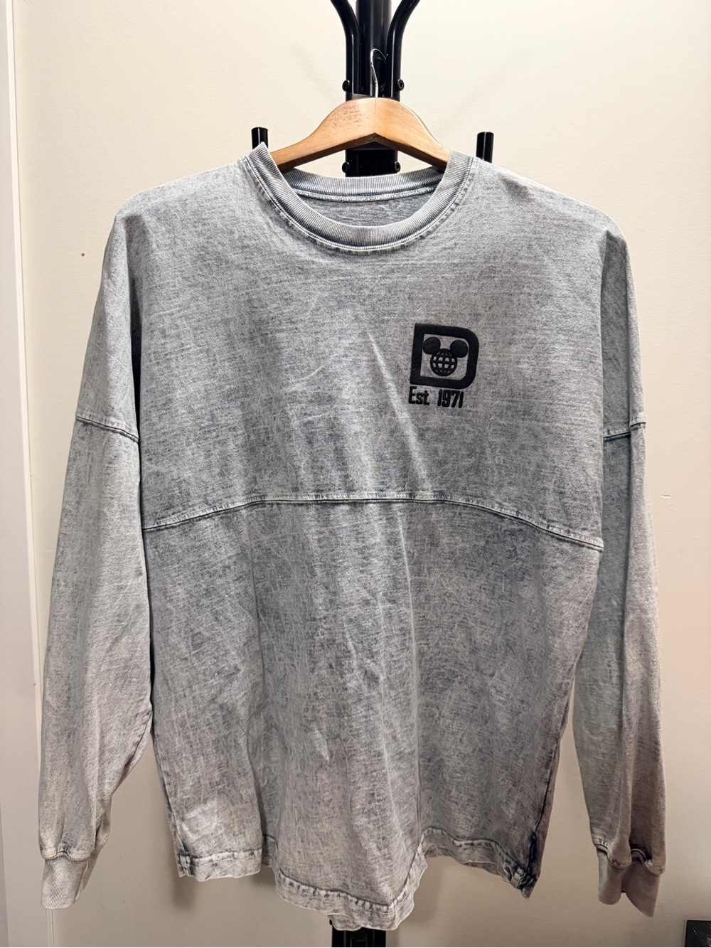 Disney Parks Light Gray Washed Sweatshirt Mens Small
